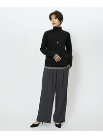 【feerique】【Lサイズ】feerique シアー天竺配色ハイネックプルオーバー 詳細画像 ブラック系その他 14