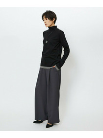 【feerique】【Lサイズ】feerique シアー天竺配色ハイネックプルオーバー 詳細画像 ブラック系その他 15