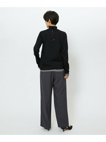 【feerique】【Lサイズ】feerique シアー天竺配色ハイネックプルオーバー 詳細画像 ブラック系その他 17