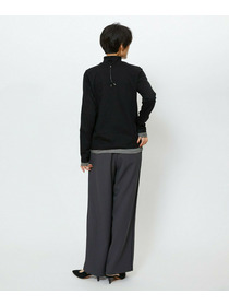 【feerique】【Lサイズ】feerique シアー天竺配色ハイネックプルオーバー 詳細画像 ブラック系その他 18