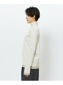 【feerique】【Lサイズ】feerique シアー天竺配色ハイネックプルオーバー 詳細画像 ブラック系その他 25