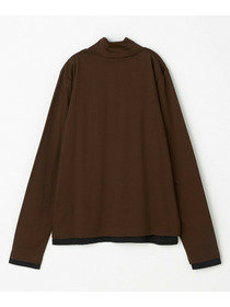 【feerique】【Lサイズ】feerique シアー天竺配色ハイネックプルオーバー 詳細画像 ブラック系その他 5