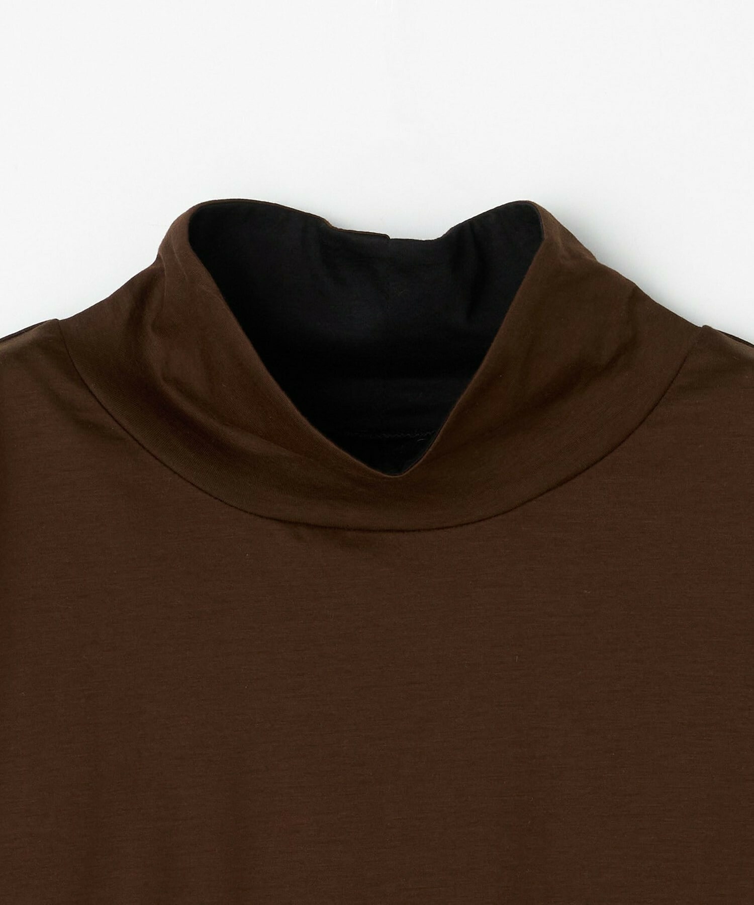 【feerique】【Lサイズ】feerique シアー天竺配色ハイネックプルオーバー 詳細画像 ブラック系その他 1