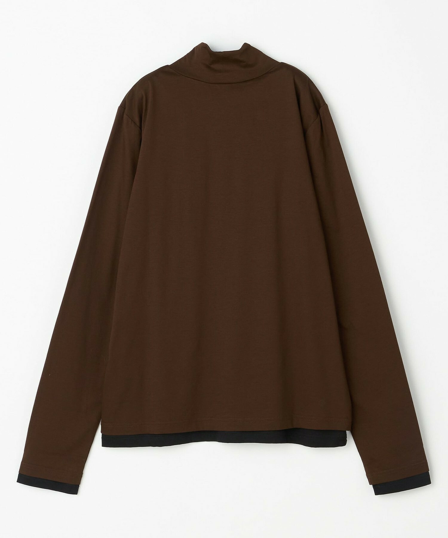 【feerique】【Lサイズ】feerique シアー天竺配色ハイネックプルオーバー 詳細画像 ブラック系その他 5