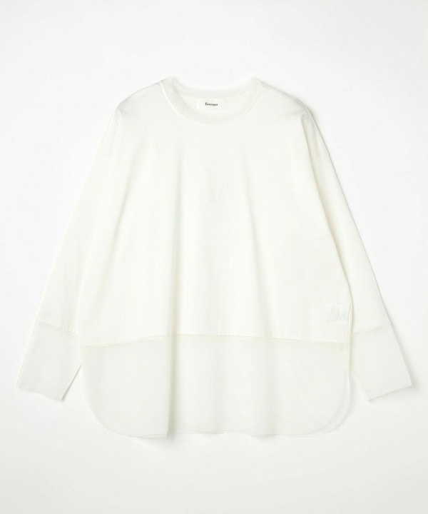 【Lサイズ】feerique コンパクト天竺ドッキングプルオーバー 詳細画像 オフホワイト 1