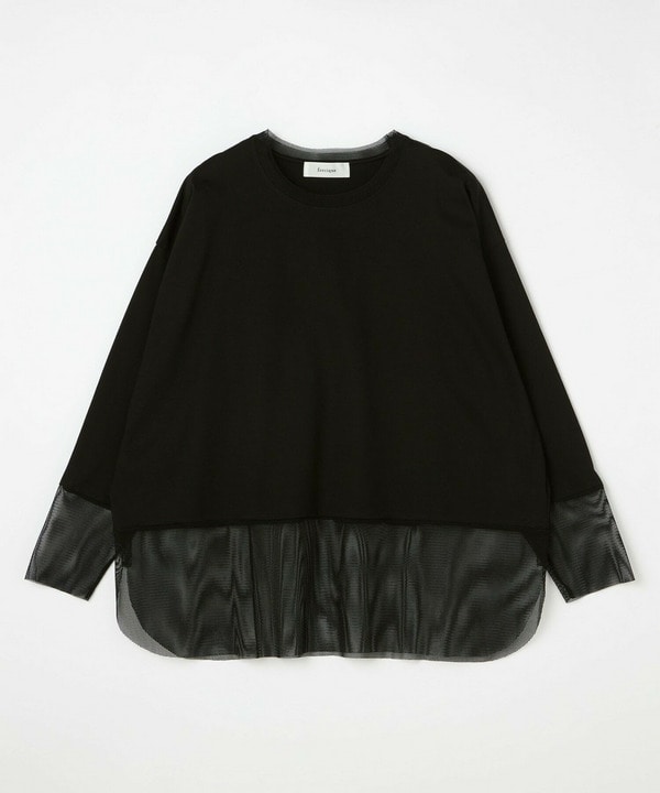 【Lサイズ】feerique コンパクト天竺ドッキングプルオーバー 詳細画像 ブラック 1