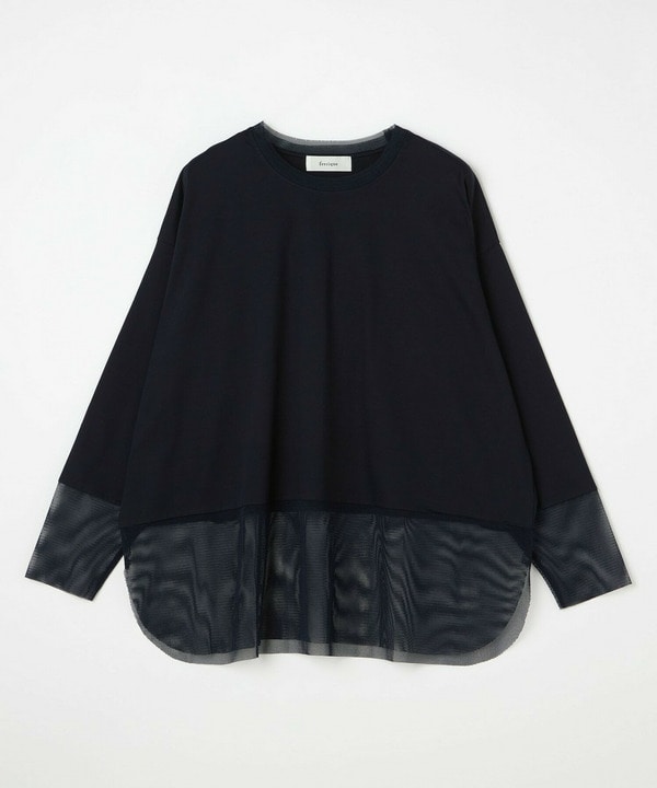 【feerique】【Lサイズ】feerique コンパクト天竺ドッキングプルオーバー