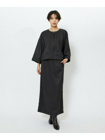 【feerique】【Lサイズ】feerique ウールライクニットツイルコクーンシルエットプルオーバー 詳細画像 チャコールグレー 18