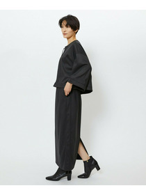 【feerique】【Lサイズ】feerique ウールライクニットツイルコクーンシルエットプルオーバー 詳細画像 チャコールグレー 20