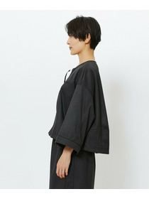 【feerique】【Lサイズ】feerique ウールライクニットツイルコクーンシルエットプルオーバー 詳細画像 チャコールグレー 27