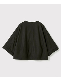 【feerique】【Lサイズ】feerique ウールライクニットツイルコクーンシルエットプルオーバー 詳細画像 チャコールグレー 5