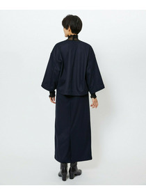 【feerique】【Lサイズ】feerique ウールライクニットツイルパイピングスカート 詳細画像 ネイビー 12