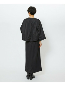 【feerique】【Lサイズ】feerique ウールライクニットツイルパイピングスカート 詳細画像 ネイビー 19