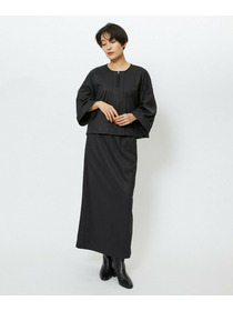 【feerique】【Lサイズ】feerique ウールライクニットツイルパイピングスカート 詳細画像 ネイビー 22