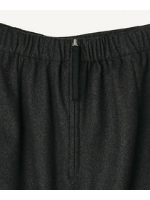 【feerique】【Lサイズ】feerique ウールライクニットツイルパイピングスカート 詳細画像 ネイビー 3