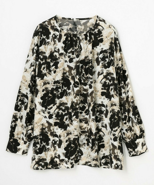 【wb】【Lサイズ】wb アブストラクトライクプリントブラウス