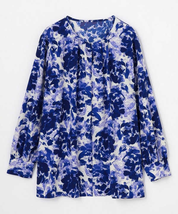 【wb】【Lサイズ】wb アブストラクトライクプリントブラウス