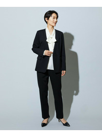 【wb】【Lサイズ】wb バックサテンジョーゼットVネックブラウス 詳細画像 ブラック 18