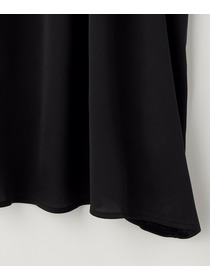 【wb】【Lサイズ】wb バックサテンジョーゼットVネックブラウス 詳細画像 ブラック 6