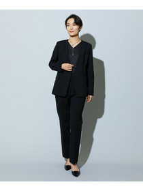 【wb】【Lサイズ】wb バックサテンジョーゼットVネックブラウス 詳細画像 ブラック 8