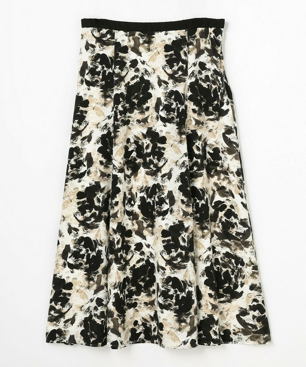 【wb】【Lサイズ】wb アブストラクトライクプリントフレアースカート