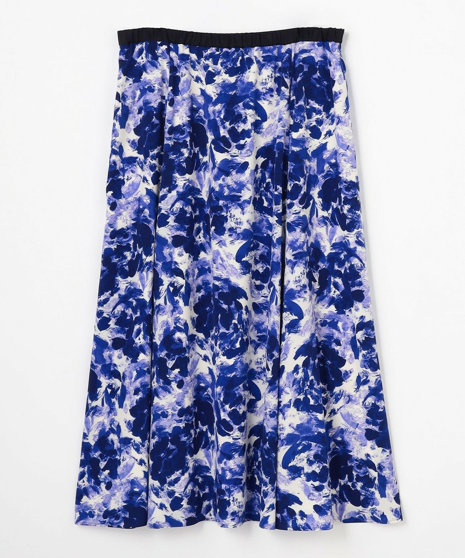 【wb】【Lサイズ】wb アブストラクトライクプリントフレアースカート 詳細画像 ブルー系その他 5