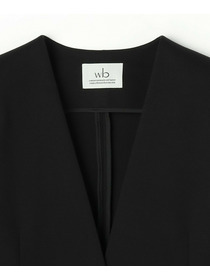 【wb】【Lサイズ】wb ハイゲージポンチノーカラージャケット 詳細画像 ブラック 1