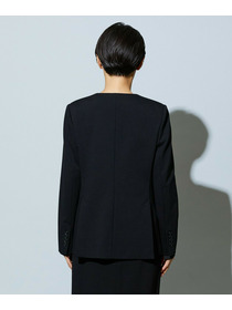 【wb】【Lサイズ】wb ハイゲージポンチノーカラージャケット 詳細画像 ブラック 26