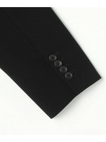 【wb】【Lサイズ】wb ハイゲージポンチノーカラージャケット 詳細画像 ブラック 3