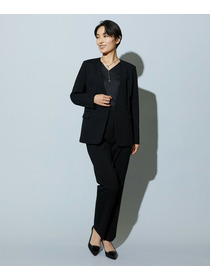 【wb】【Lサイズ】wb ハイゲージポンチノーカラージャケット 詳細画像 ブラック 9