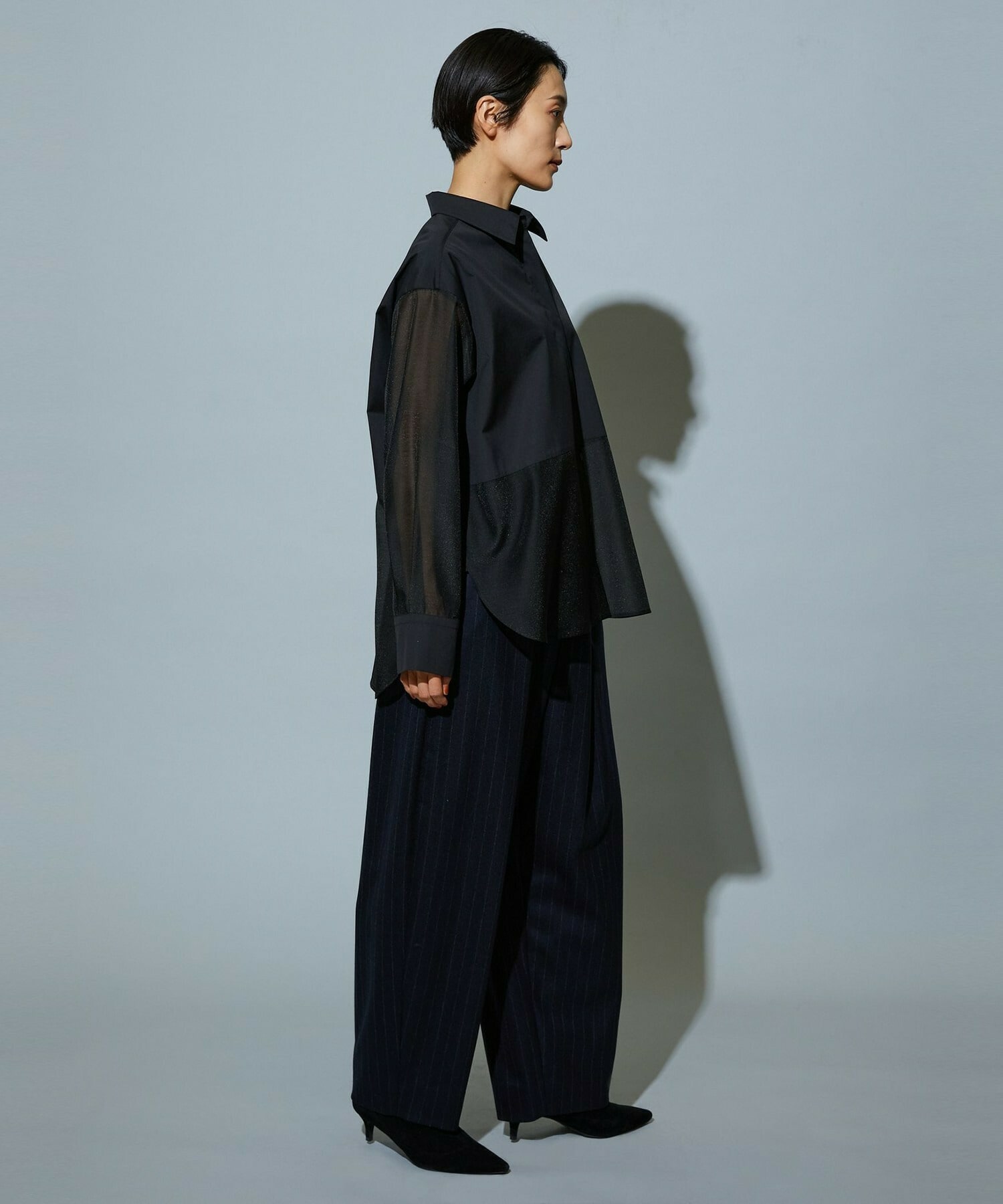 【MOGA】【Lサイズ】スタイリスト戸野塚かおるコラボ ファンクショナルブロードシャツ 詳細画像 ブラック 19