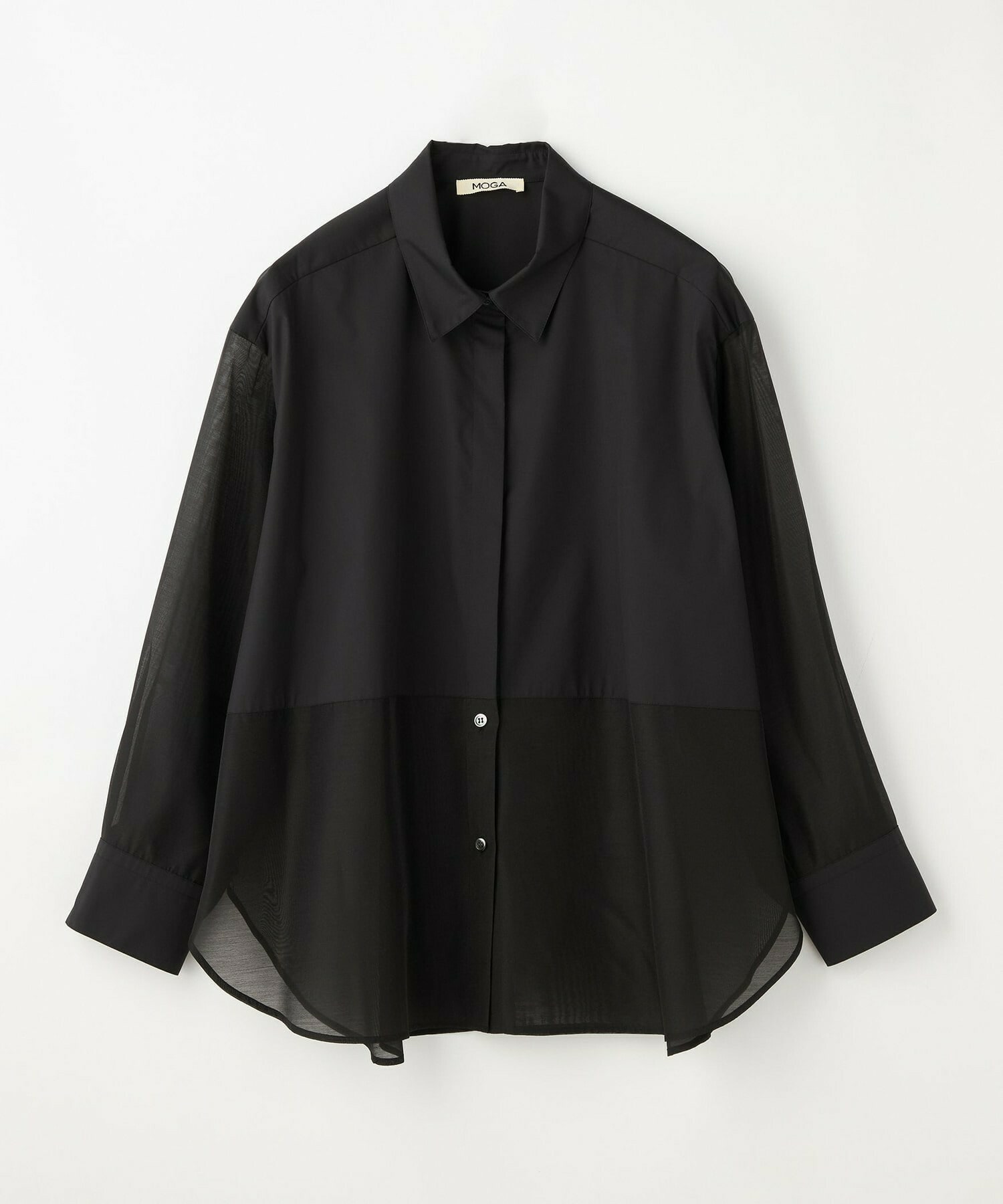 【MOGA】【Lサイズ】スタイリスト戸野塚かおるコラボ ファンクショナルブロードシャツ 詳細画像 ブラック 1