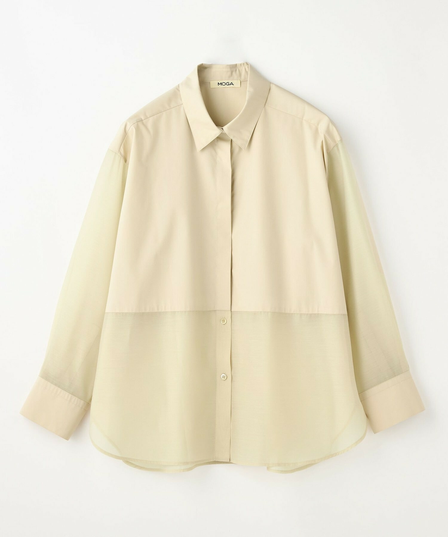 【MOGA】【Lサイズ】スタイリスト戸野塚かおるコラボ ファンクショナルブロードシャツ 詳細画像 ベージュ 1