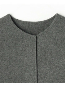 【MOGA】【Lサイズ】スタイリスト戸野塚かおるコラボ メルトンハーフコート 詳細画像 ブラウン 1