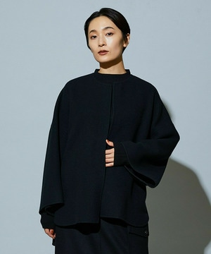 【MOGA】【Lサイズ】スタイリスト戸野塚かおるコラボ メルトンハーフコート 詳細画像 ブラック 2