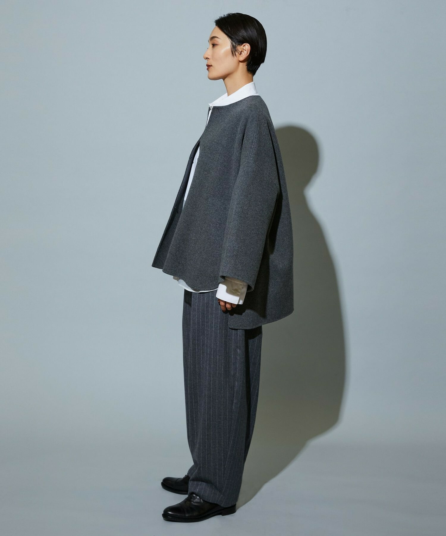 【MOGA】【Lサイズ】スタイリスト戸野塚かおるコラボ メルトンハーフコート 詳細画像 ブラウン 10