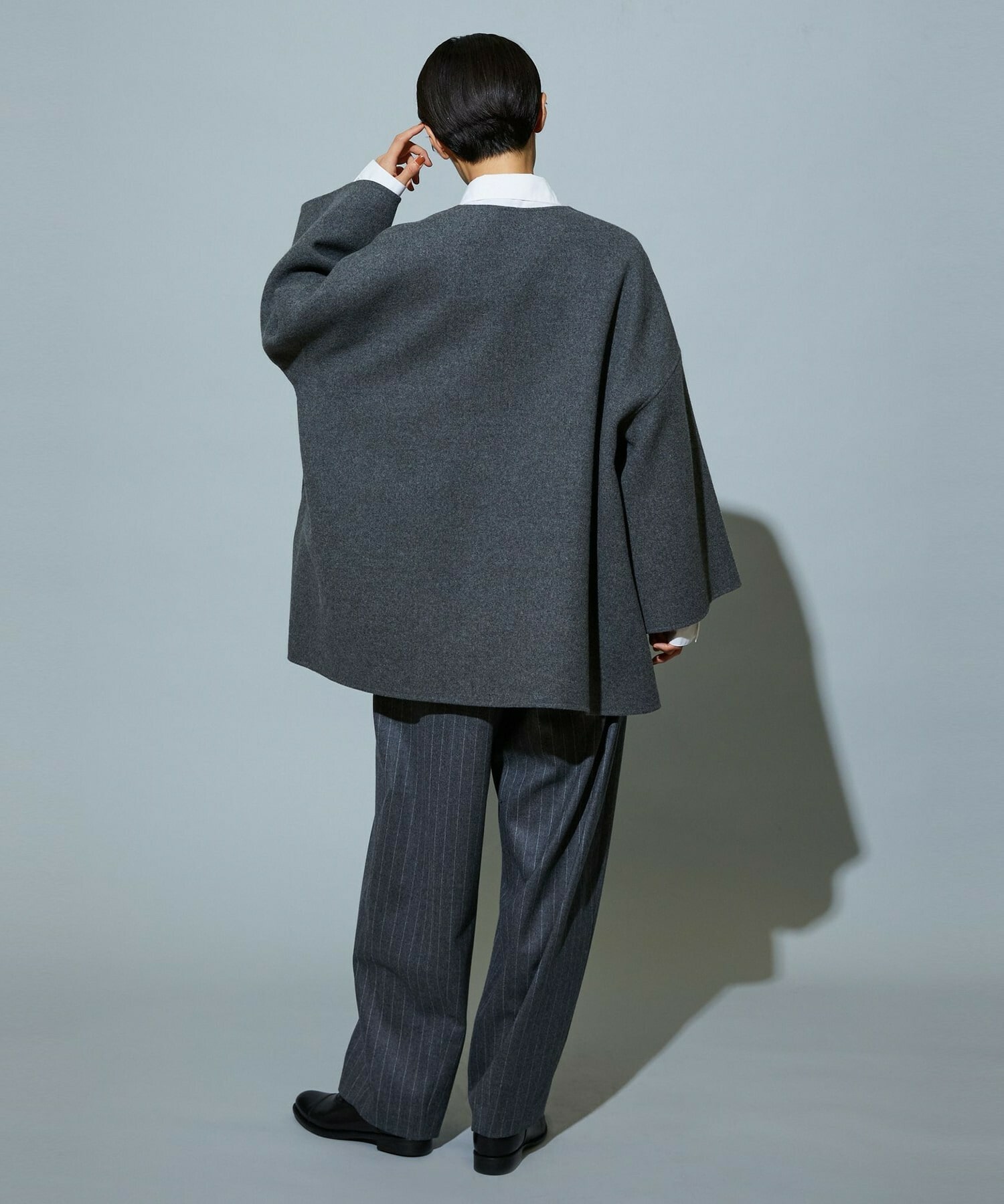 【MOGA】【Lサイズ】スタイリスト戸野塚かおるコラボ メルトンハーフコート 詳細画像 ブラウン 11