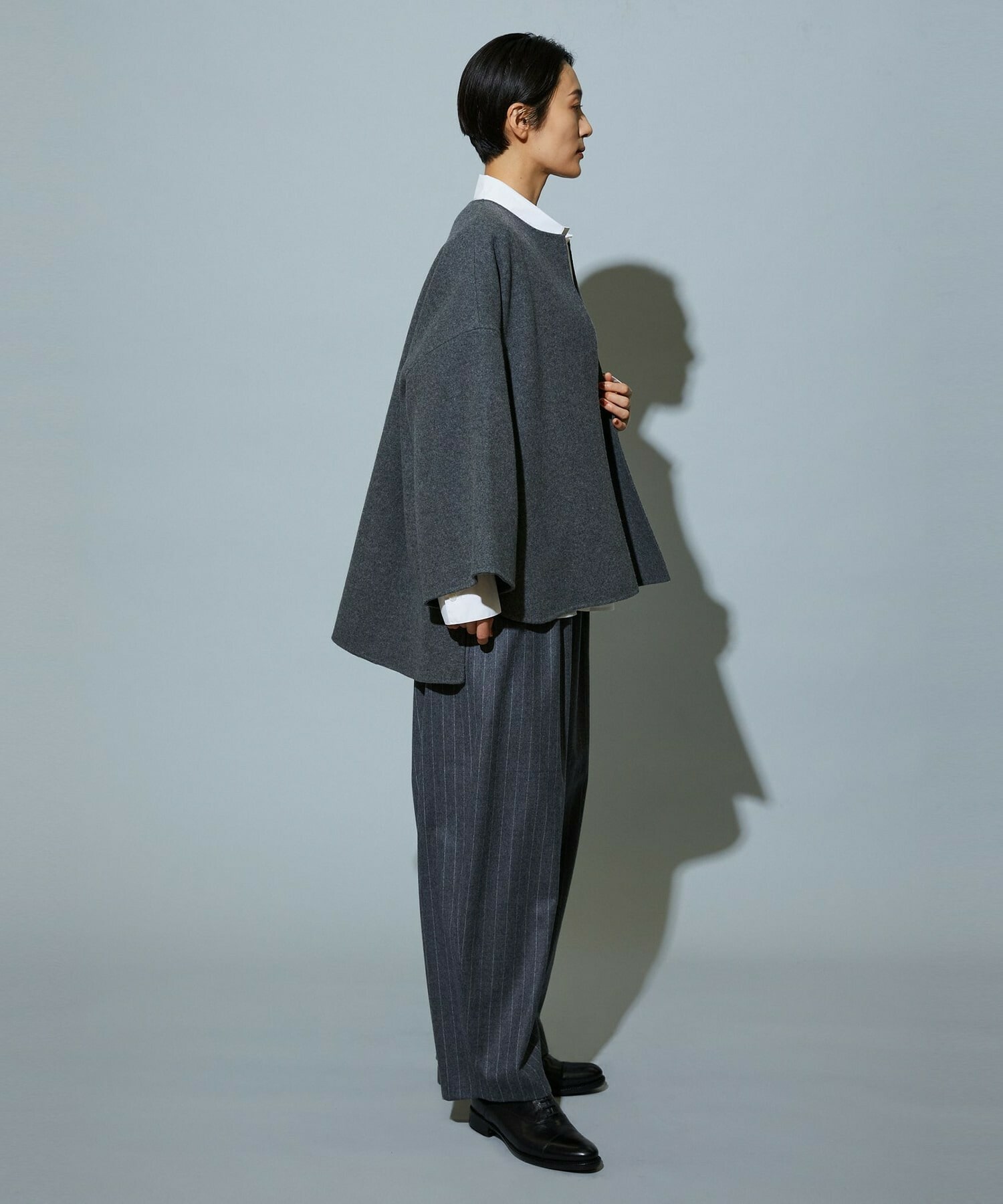 【MOGA】【Lサイズ】スタイリスト戸野塚かおるコラボ メルトンハーフコート 詳細画像 ブラウン 12