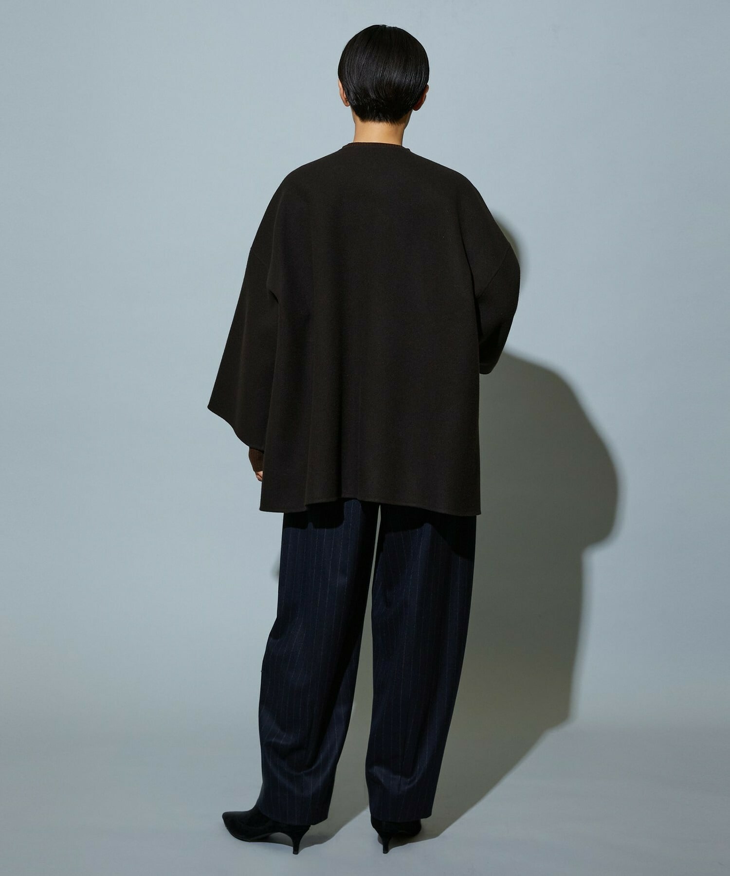 【MOGA】【Lサイズ】スタイリスト戸野塚かおるコラボ メルトンハーフコート 詳細画像 ブラウン 17