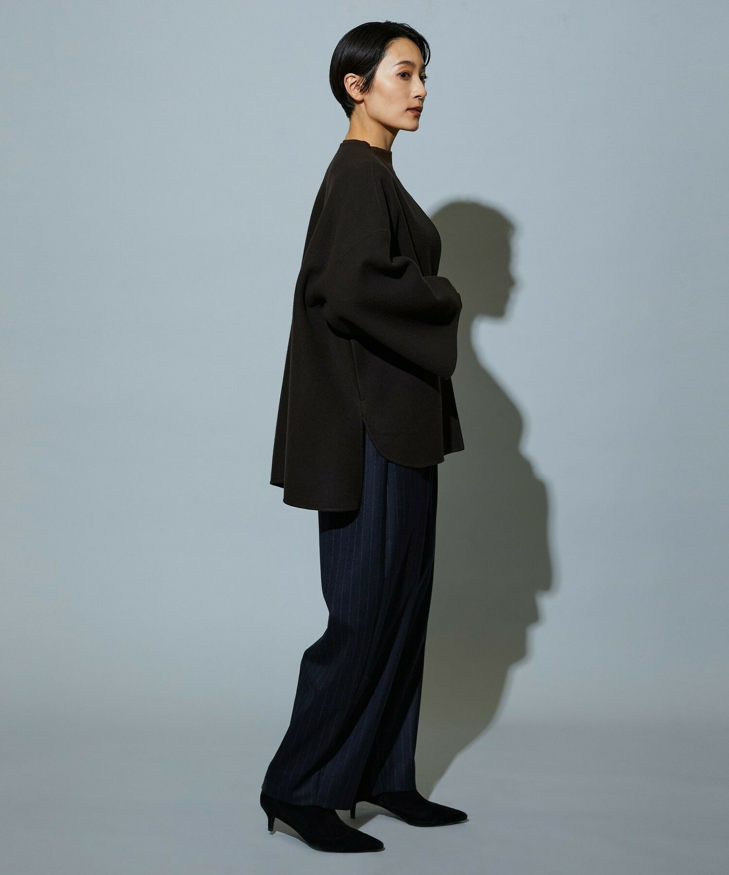 【MOGA】【Lサイズ】スタイリスト戸野塚かおるコラボ メルトンハーフコート 詳細画像 ブラウン 19