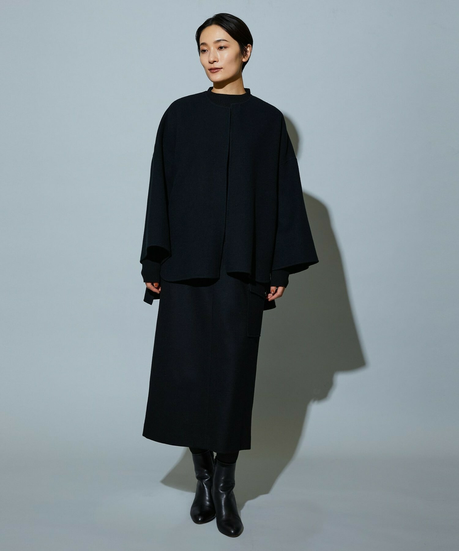 【MOGA】【Lサイズ】スタイリスト戸野塚かおるコラボ メルトンハーフコート 詳細画像 ブラウン 20