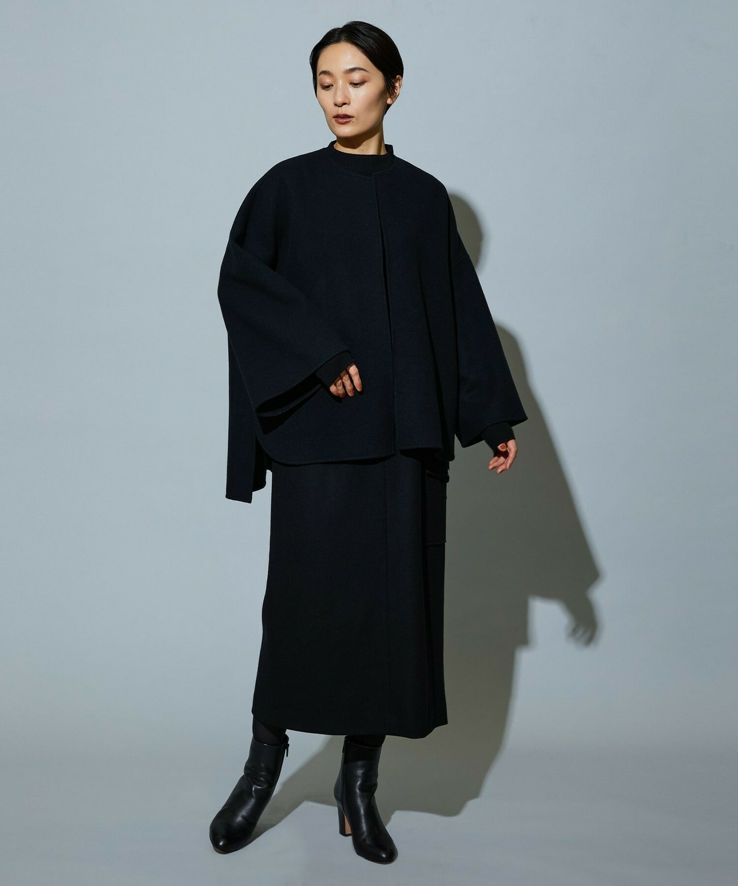 【MOGA】【Lサイズ】スタイリスト戸野塚かおるコラボ メルトンハーフコート 詳細画像 ブラウン 21