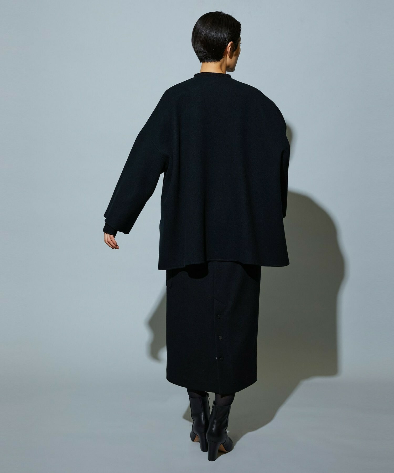 【MOGA】【Lサイズ】スタイリスト戸野塚かおるコラボ メルトンハーフコート 詳細画像 ブラウン 25