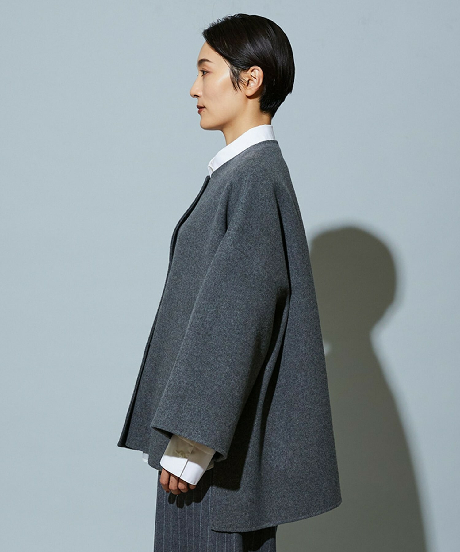 【MOGA】【Lサイズ】スタイリスト戸野塚かおるコラボ メルトンハーフコート 詳細画像 ブラウン 28