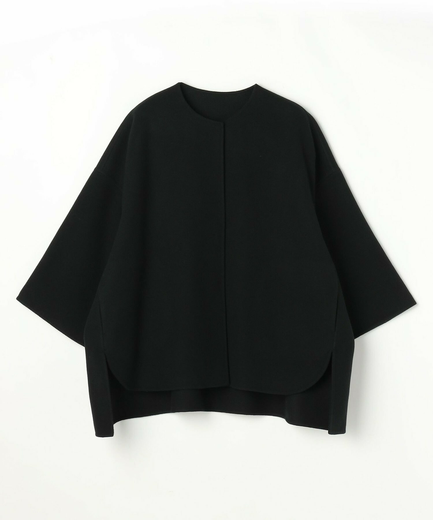 【MOGA】【Lサイズ】スタイリスト戸野塚かおるコラボ メルトンハーフコート 詳細画像 ブラック 1