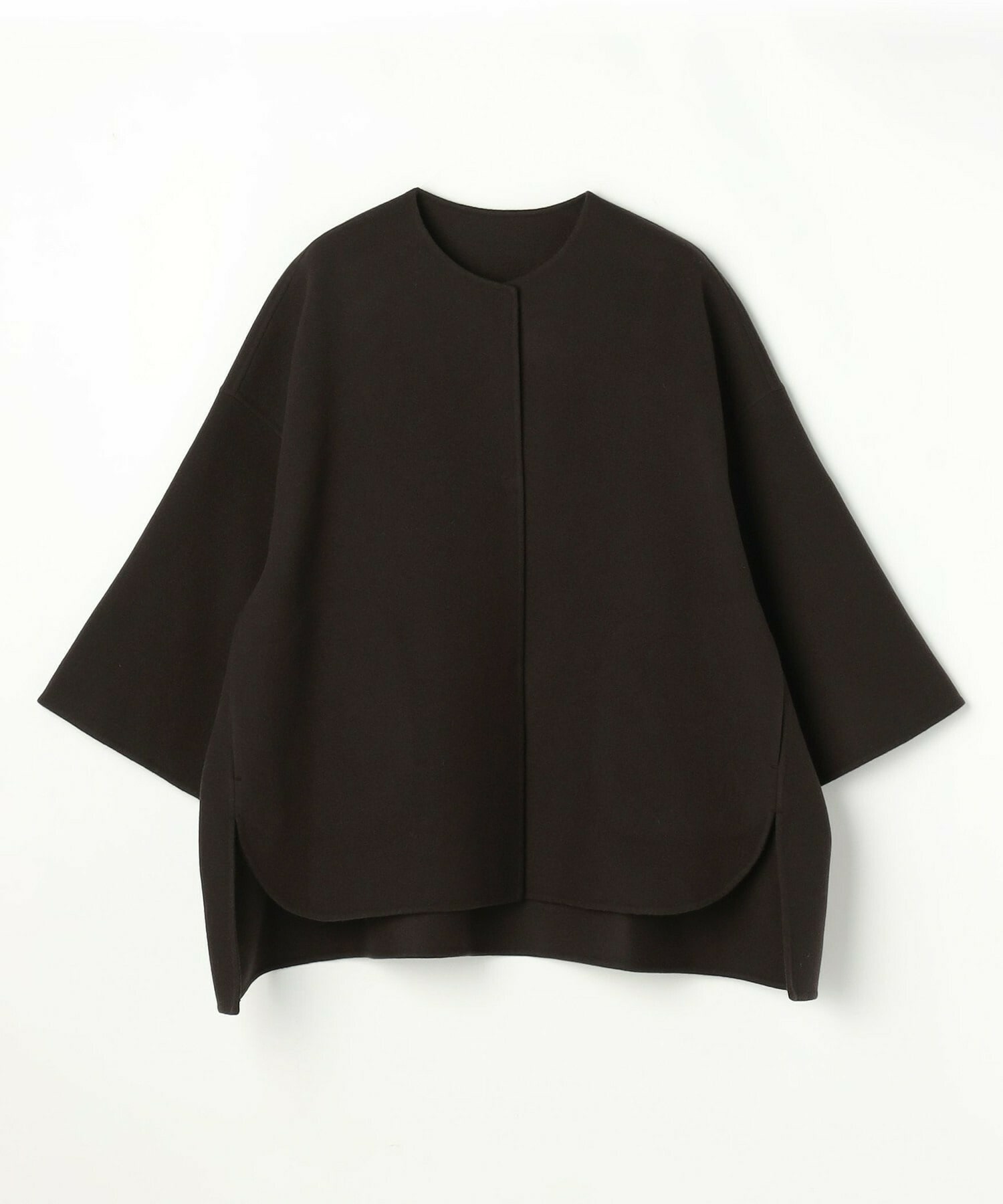 【MOGA】【Lサイズ】スタイリスト戸野塚かおるコラボ メルトンハーフコート 詳細画像 ブラウン 1