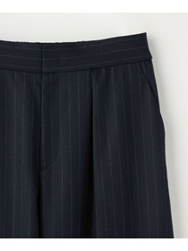 【MOGA】［eclat 2025年12月号掲載商品］【Lサイズ】スタイリスト戸野塚かおるコラボ チョークストライプストレッチコクーンパンツ 詳細画像 チャコールグレー 2