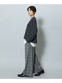 【MOGA】【Lサイズ】WORLD Vネックカーディガン 詳細画像 チャコールグレー 8