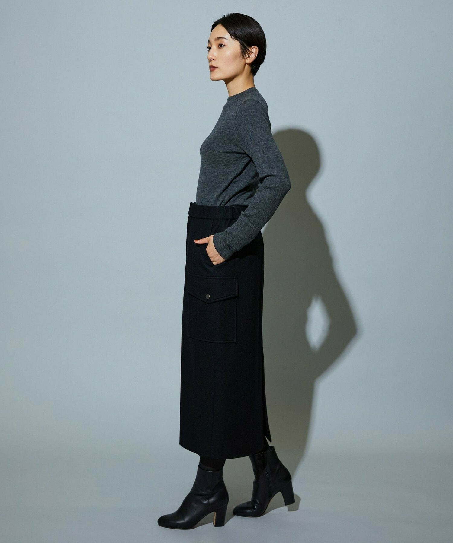 【MOGA】【Lサイズ】BEAUTIFULリブライクニット 詳細画像 ブラック 9