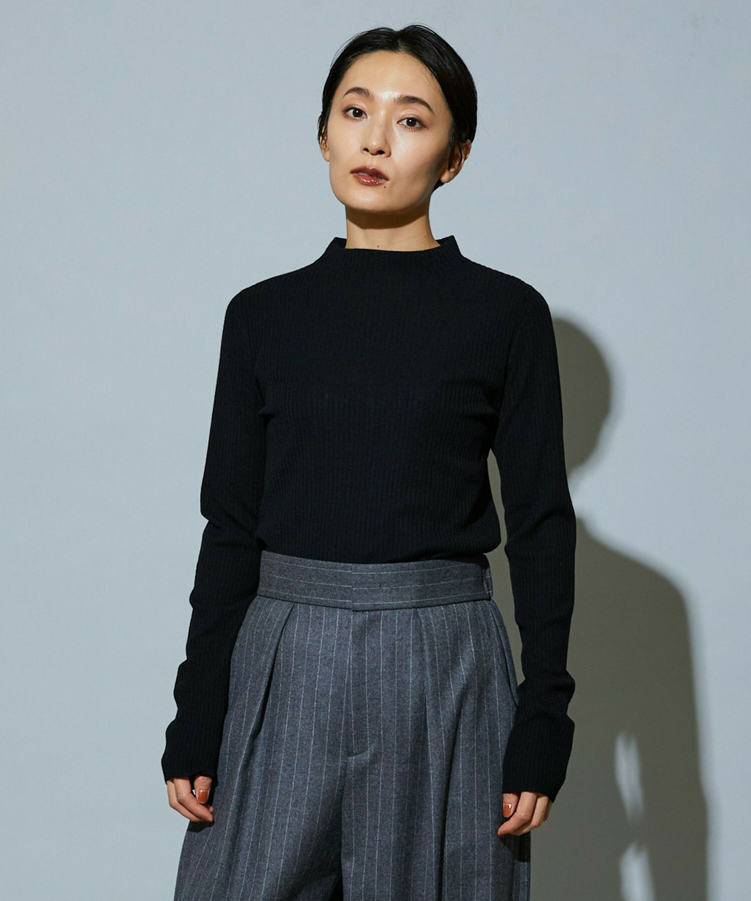 【MOGA】【Lサイズ】BEAUTIFULリブライクニット 詳細画像 ブラック 2